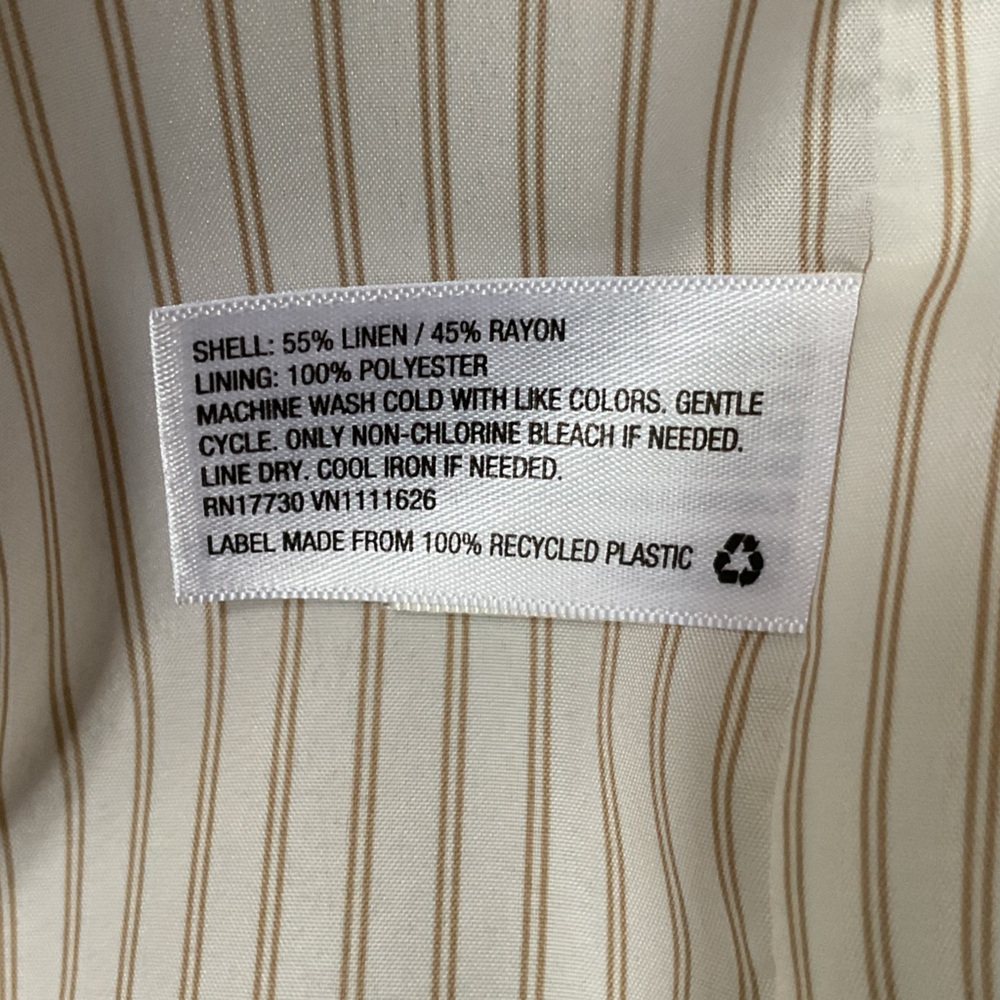 A New Day Linen Blend Double-Breasted Blazer, 8, New - Picture 6 of 7